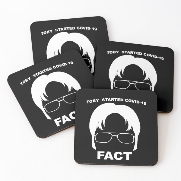 Item preview, Toby Started Covid-19 FACT Dwight The Office (White Design) designed and sold by YoungBlossoms.