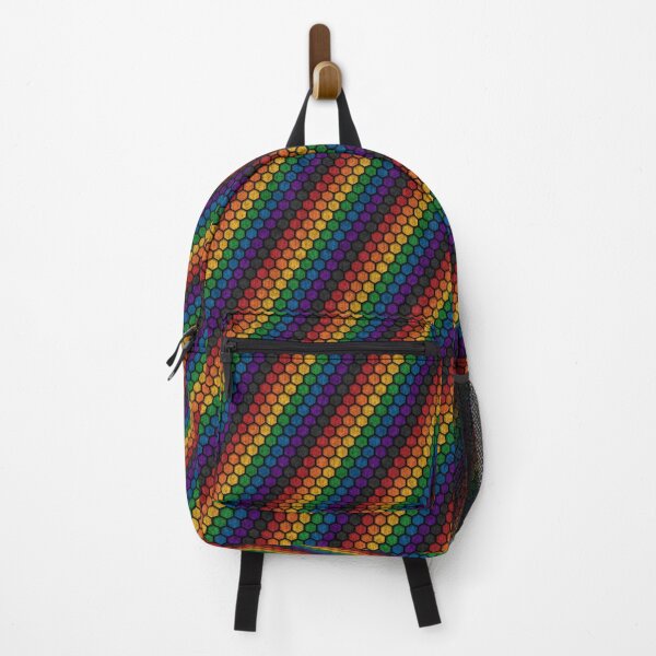 Item preview, Seamless Hexagon Pattern in Rainbow Pride Flag Colors designed and sold by LiveLoudGraphic.