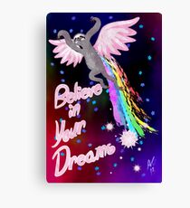 Believe In Your Dreams Sloth Canvas Print