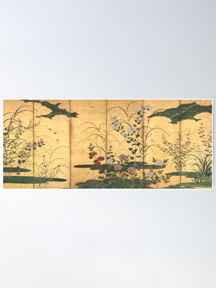 Thumbnail 2 of 3, Poster, Flowers and Grasses of the Four Seasons designed and sold by MeganSteer.