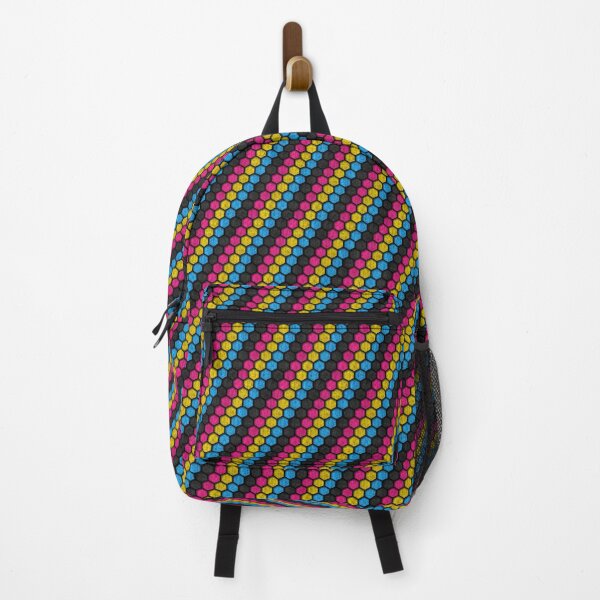 Item preview, Seamless Hexagon Pattern in Pansexual Pride Flag Colors designed and sold by LiveLoudGraphic.