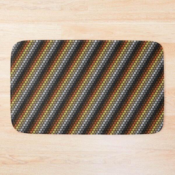 Item preview, Seamless Hexagon Pattern in Gay Bear Pride Flag Colors designed and sold by LiveLoudGraphic.