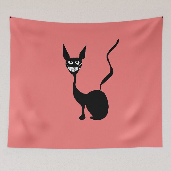 Item preview, Weird cat with mask designed and sold by oxoxoxo.