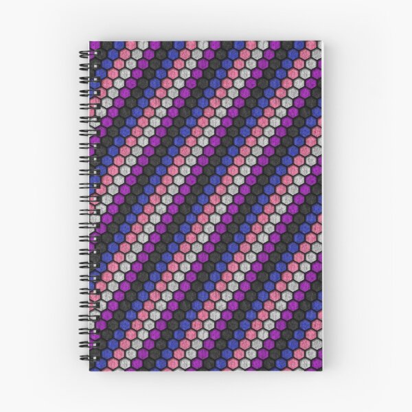 Item preview, Seamless Hexagon Pattern in Gender Fluid Pride Flag Colors designed and sold by LiveLoudGraphic.