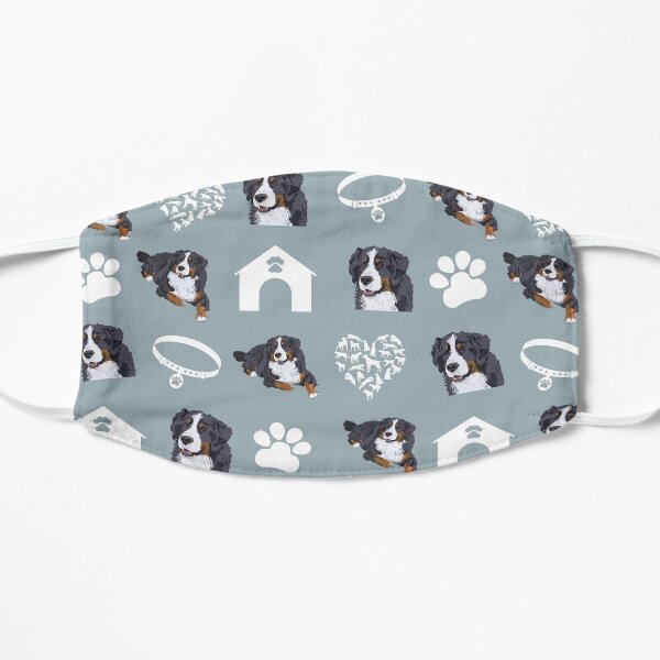 Bernese Mountain Dog Print  Flat Mask
