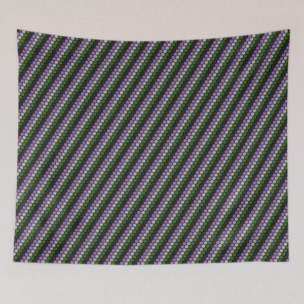 Item preview, Seamless Hexagon Pattern in Genderqueer Pride Flag Colors designed and sold by LiveLoudGraphic.