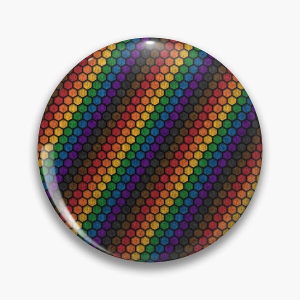Item preview, Seamless Hexagon Pattern in Inclusive Rainbow Pride Flag Colors designed and sold by LiveLoudGraphic.