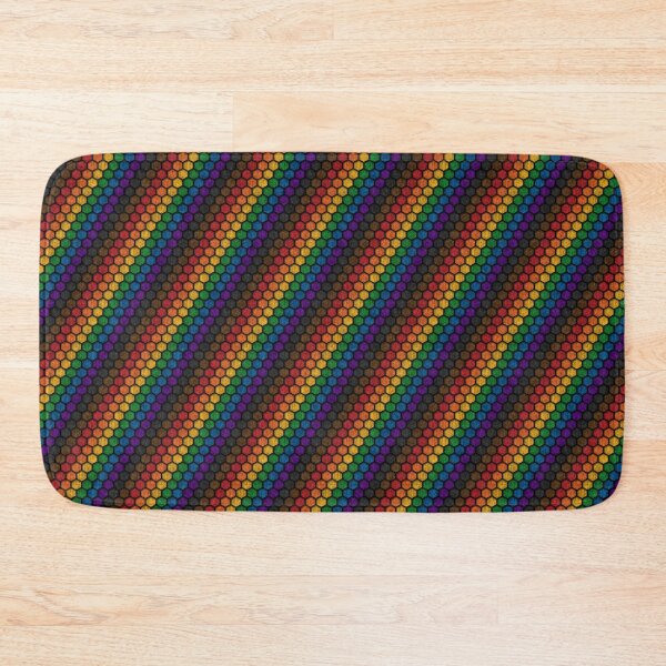 Item preview, Seamless Hexagon Pattern in Inclusive Rainbow Pride Flag Colors designed and sold by LiveLoudGraphic.