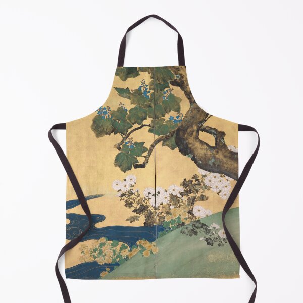 Item preview, Paulownias and Chrysanthemums 桐菊流水図屏風  designed and sold by MeganSteer.