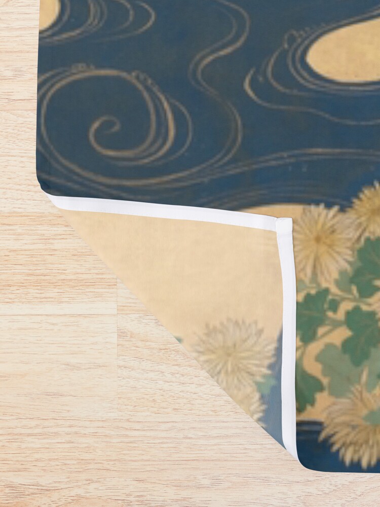 Alternate view of Paulownias and Chrysanthemums 桐菊流水図屏風 Shower Curtain