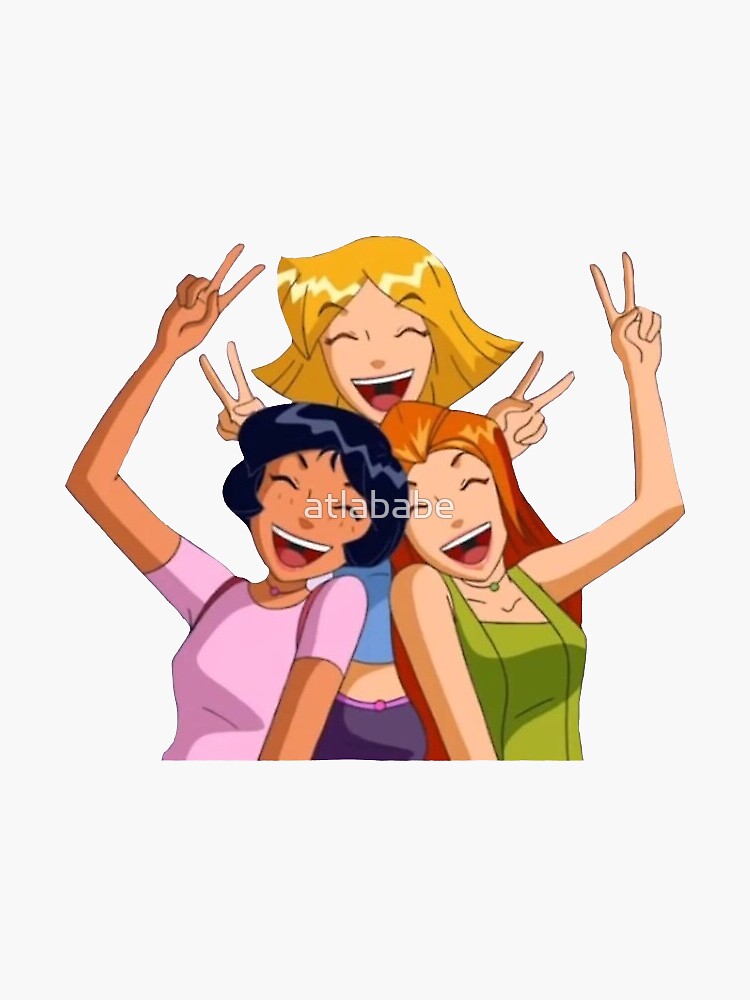 Thumbnail 3 of 3, Sticker, Totally Spies Peace Signs designed and sold by atlababe.
