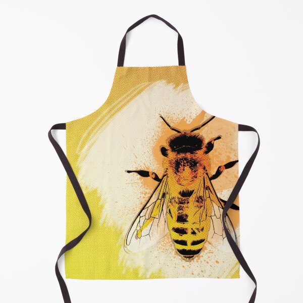 Honey Bee Bright Yellow Art Apron