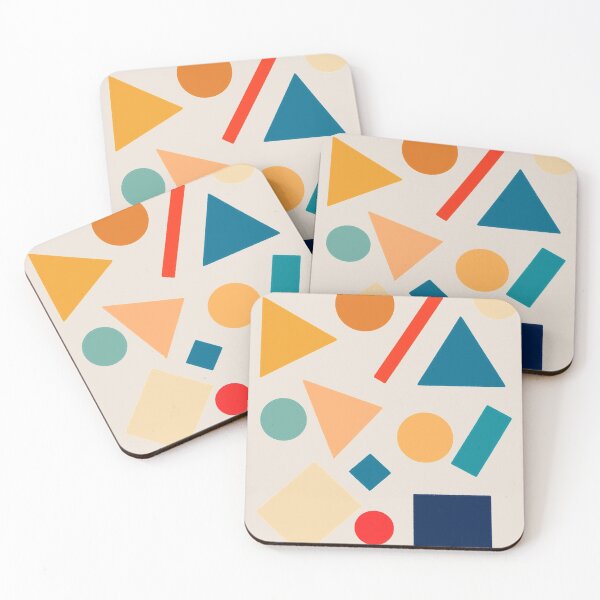 Item preview, Retro Vintage Inspired - 70s Colors - Geometric Shapes Print - Pattern designed and sold by Aryeh Studio.