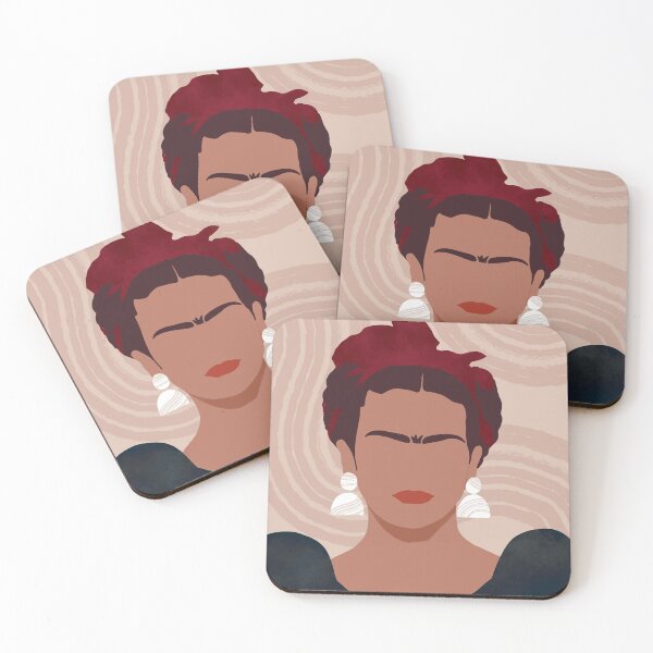 Item preview, Frida Kahlo (wearing clay earrings) designed and sold by ChelseyMagaoay.