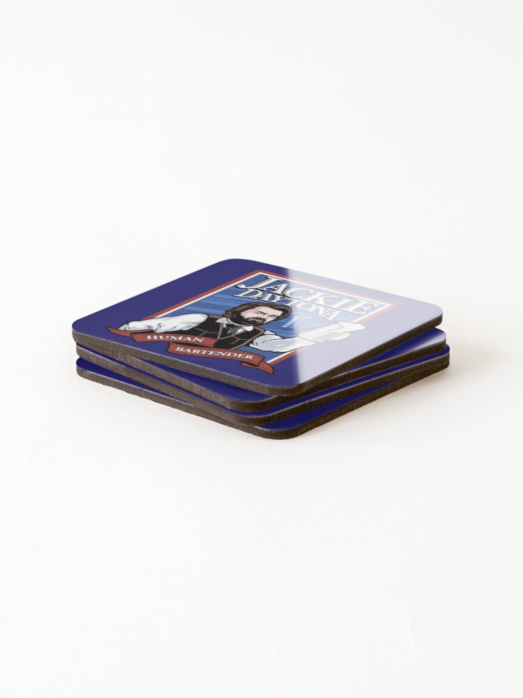 Alternate view of Jackie Daytona- Regular Human Bartender Coasters (Set of 4)
