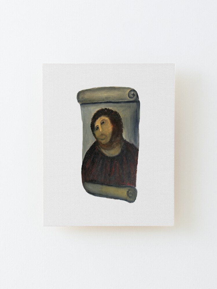 Alternate view of ecce homo restoration Mounted Print