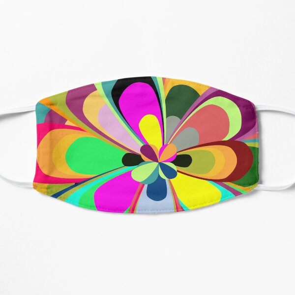 Psychedelic Flower Flat Mask