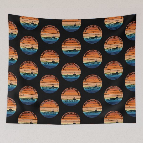 Item preview, Sunset Submarine Force Pride Distressed designed and sold by MadMando.