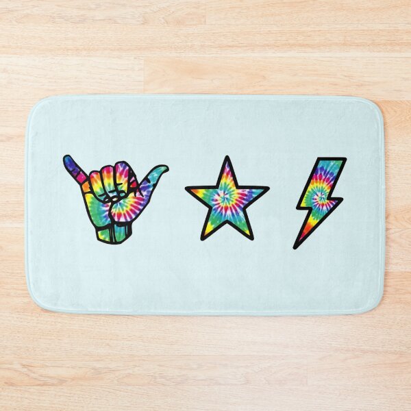 Item preview, tye dye shaka, star and lightning sticker pack designed and sold by samantha brachman.
