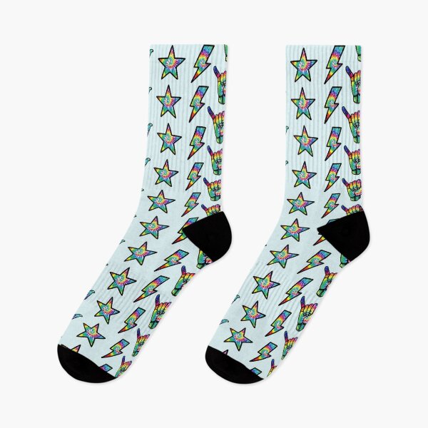 Item preview, tye dye shaka, star and lightning sticker pack designed and sold by samantha brachman.