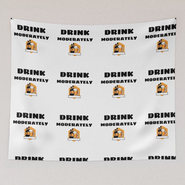 Item preview, Drink Moderately Text Art Design designed and sold by Aldrin Capco.