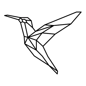 Artwork thumbnail, Poly Hummingbird by Polydesign