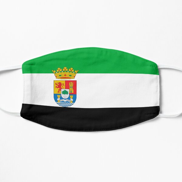 Bandera de extremadura Mascarilla plana