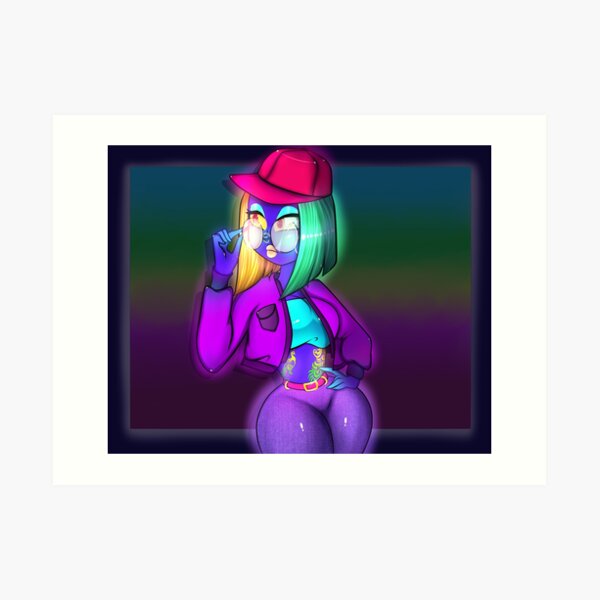 Bad girl (Neon glow version)!! Phone cases and more!! Art Print