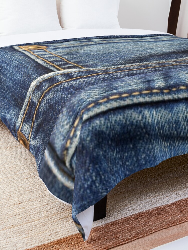 Alternate view of blue jean pocket Comforter