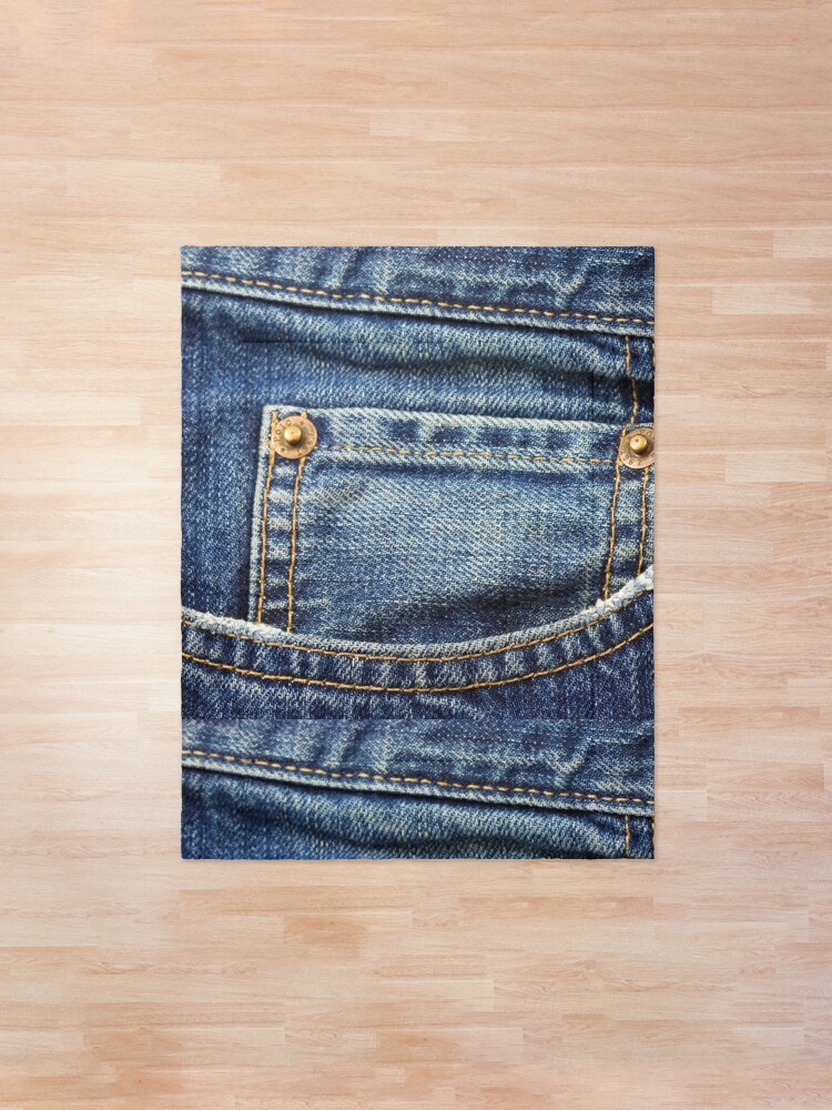 Alternate view of blue jean pocket Comforter
