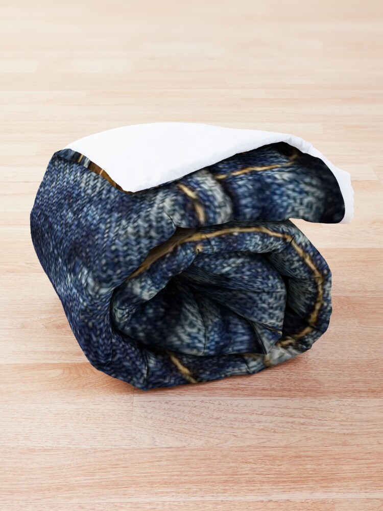 Alternate view of blue jean pocket Comforter