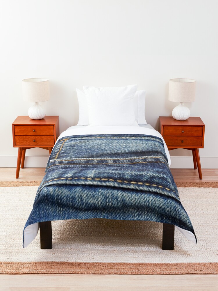 Alternate view of blue jean pocket Comforter
