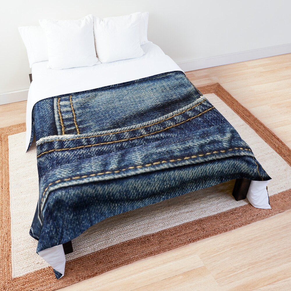 blue jean pocket Comforter