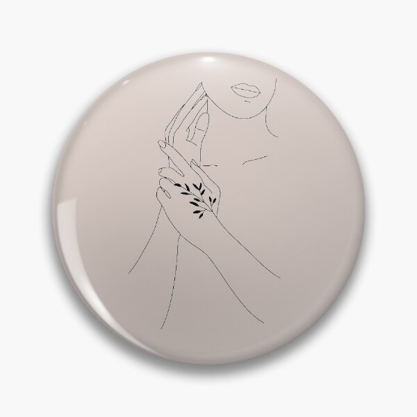 Artikelvorschau, Rosa Frau Handblume Minimal Line Art entworfen und verkauft von minimallineart.