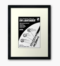 Star Wars Lightsaber Retro Ad Framed Print