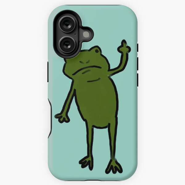 Vista previa del artículo con la obra «Flip off frog», diseñado y vendido por Sammycf7.