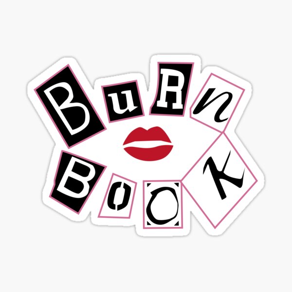 Mean Girls Stickers. Burn Book Stickers. Mean Girl Burn Book Decals.  Notebook Stickers. Notebook Decals. Personalized Notebook Stickers. Etc 