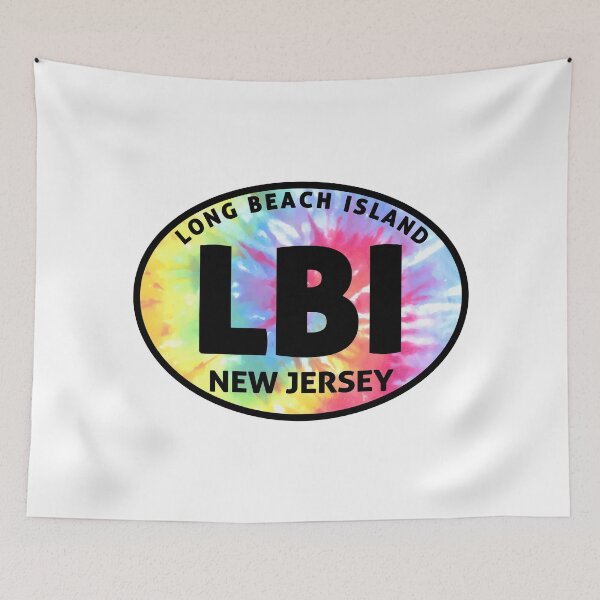 Item preview, Long Beach Island New Jersey Euro Oval Tye Dye designed and sold by DESTINATIONS DECAL.
