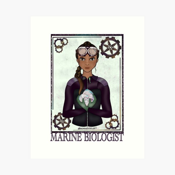 Marine Biologist (STEAMpunk Art) Art Print