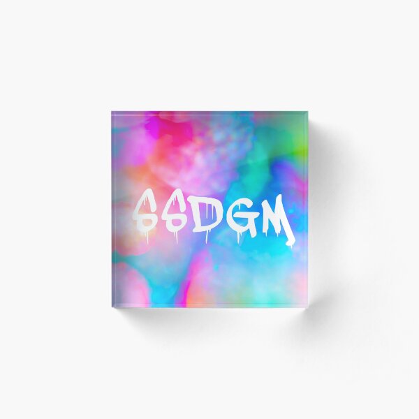 SSDGM Pastel Graffiti Tie Dye, My Favorite Murder Acrylic Block