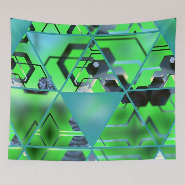 Item preview, Green Geometric Digital Prism designed and sold by Mike Rittenhouse.