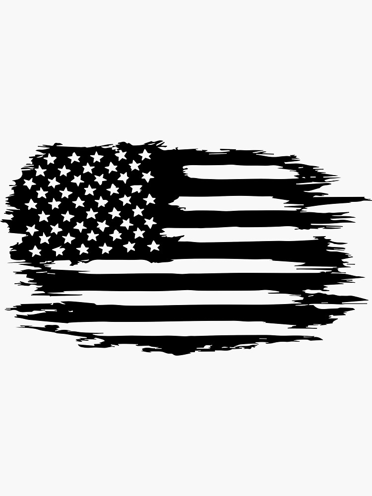 Black American Flag Sticker for Sale by Youmytype