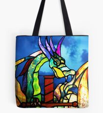 Stained Glass Dragon Tote Bag