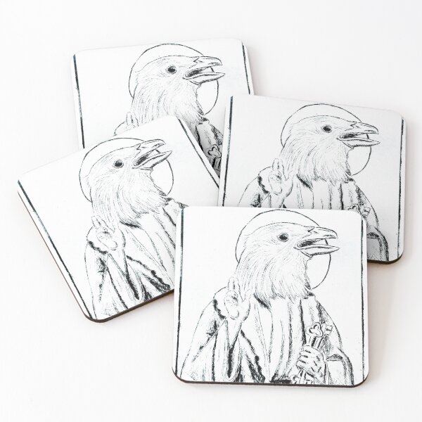 Item preview, Avis Sacredotem | Cool Renaissance Bird Etching designed and sold by Jacob la Cour.