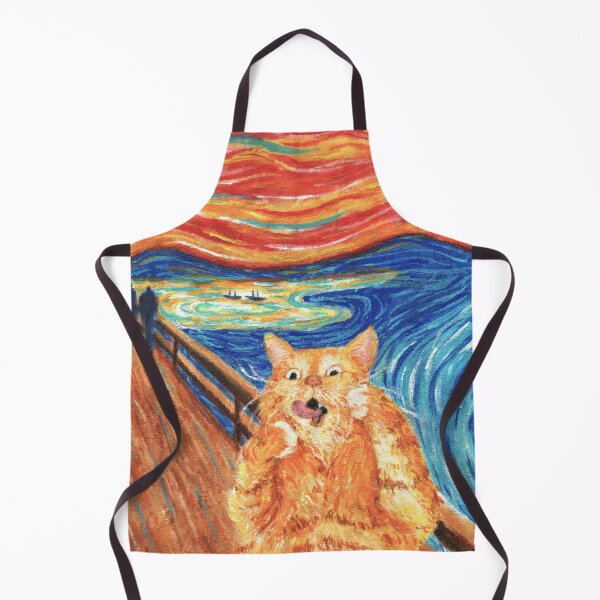 Item preview, The Meow Fat Cat Funny Kitty Art Meme Edvard Munch The Scream Painting designed and sold by novea guzman.
