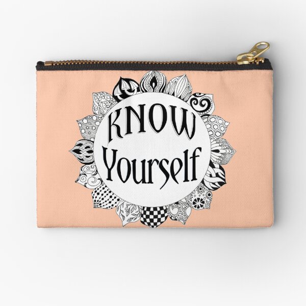 Know Yourself Pen and Ink Zipper Pouch