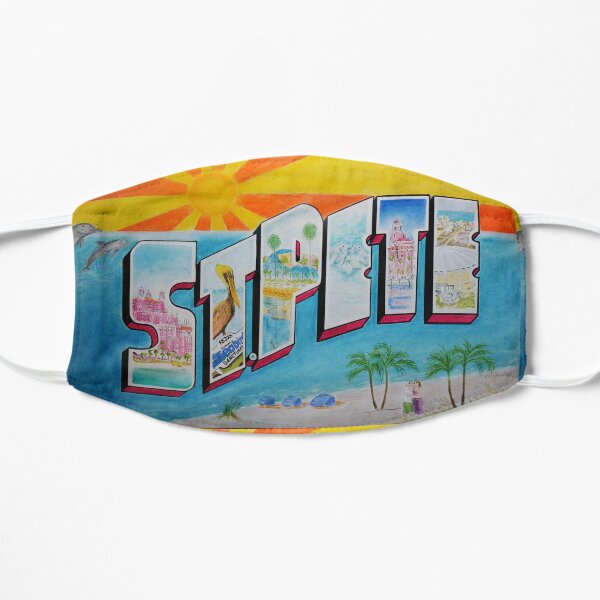 St. Pete Postcard Flat Mask