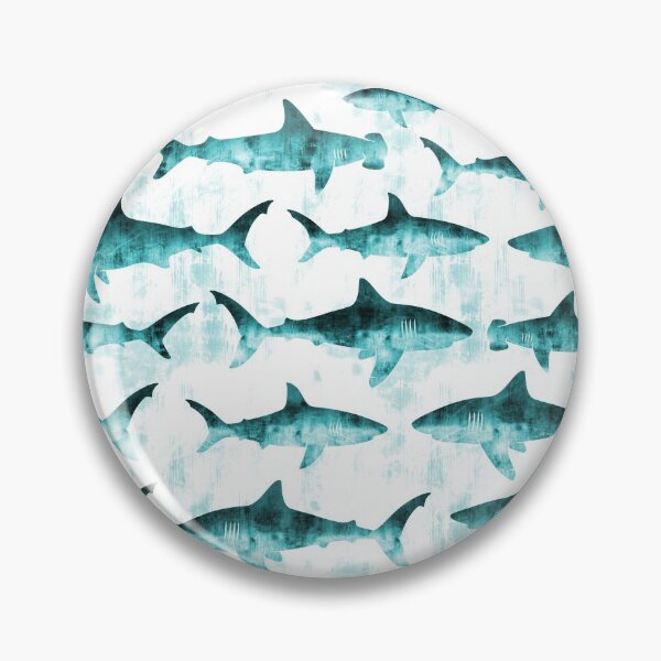 Item preview, Swimming Sharks - Teal designed and sold by littlearrow.