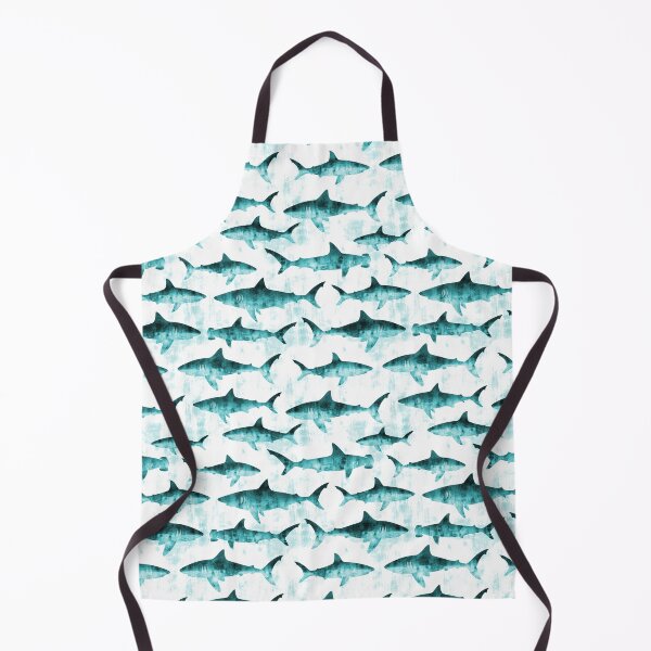 Item preview, Swimming Sharks - Teal designed and sold by littlearrow.
