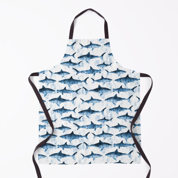 Item preview, Swimming Sharks - Blue designed and sold by littlearrow.